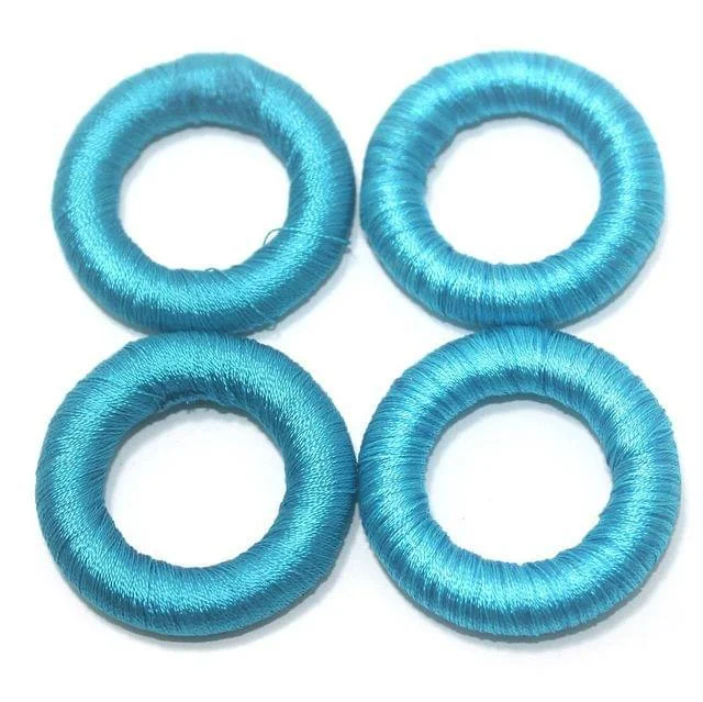 Half crescent rings-25 Pcs. Crochet Ring Sky Blue 36 mm