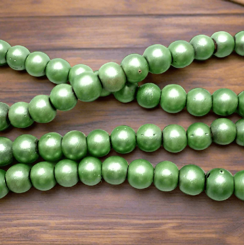 Pure form rings-1 String Disco Beads Round Green 6 mm