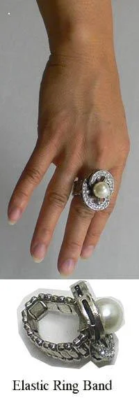 Layered design rings-One Size Fits All Ring with Elastic Band  OD800800-7911