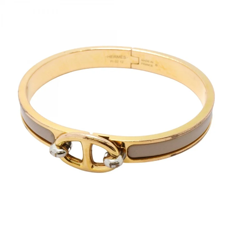 Light clay bangles-Hermes gold  gold Plating Bangle (Pre-Owned)