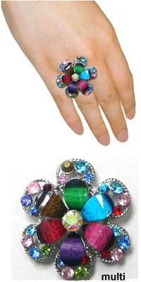 Thin wing rings-R-0077 Large Bling Bling Ring, One Size Fits All  U80150-0077