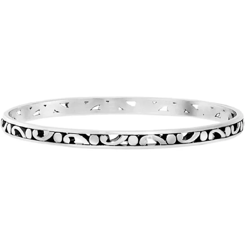 Spirit eye bangles-Women's Contempo Slim Bangle In Silver