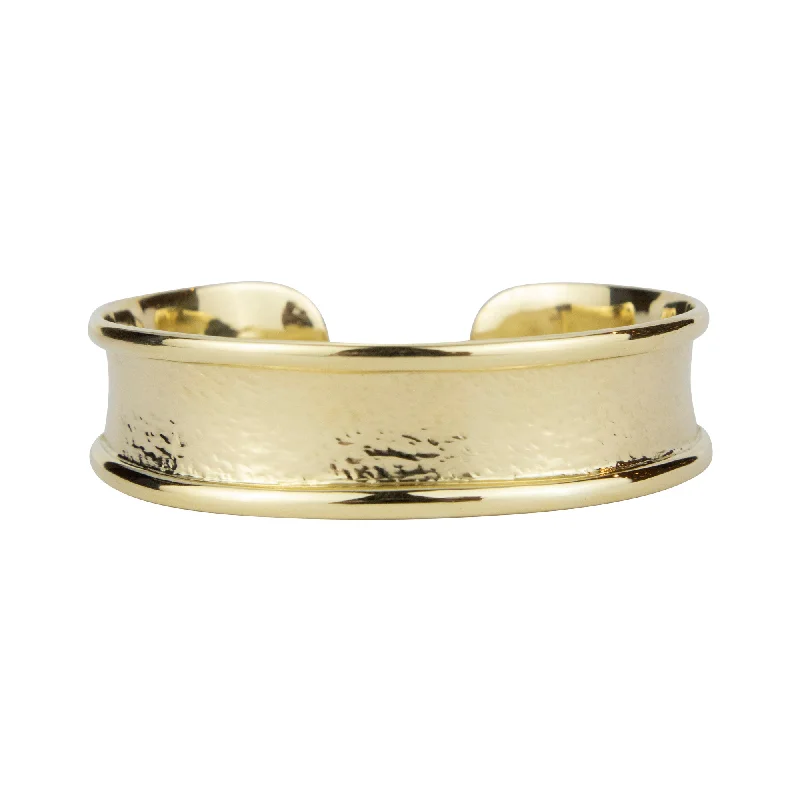 Glossy link bangles-Cuff Bangle - 18k Gold