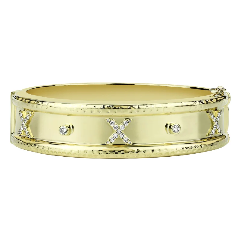 Bamboo weave bangles-Bangle - Diamond (2310G)