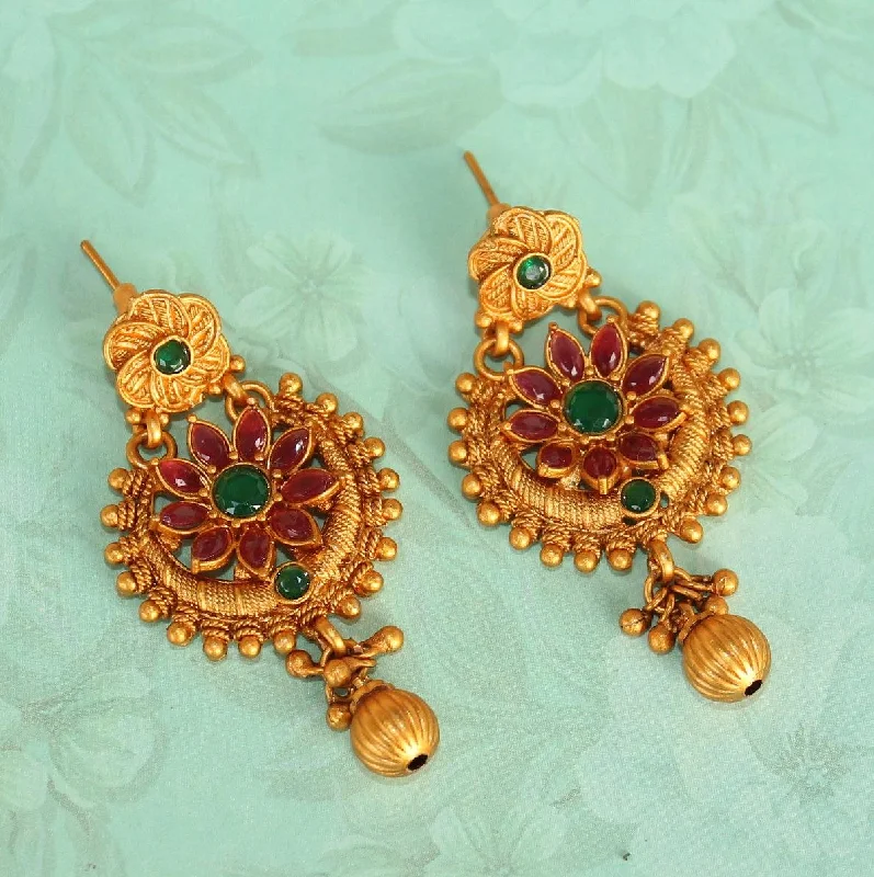 Warm wood rings-Sanskriti Temple Matte Earring