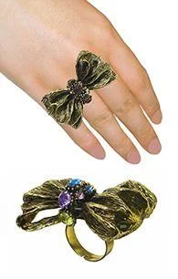 Amethyst solitaire rings-New Arrival - Large Bowtie Ring UN800175-6779