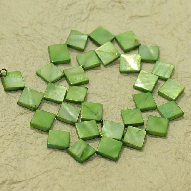 Bead row rings-10mm Square Shell Beads  1 String