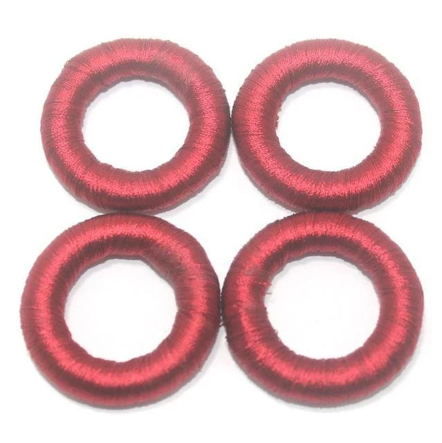 Twist band rings-25 Pcs. Crochet Ring Maroon 36 mm