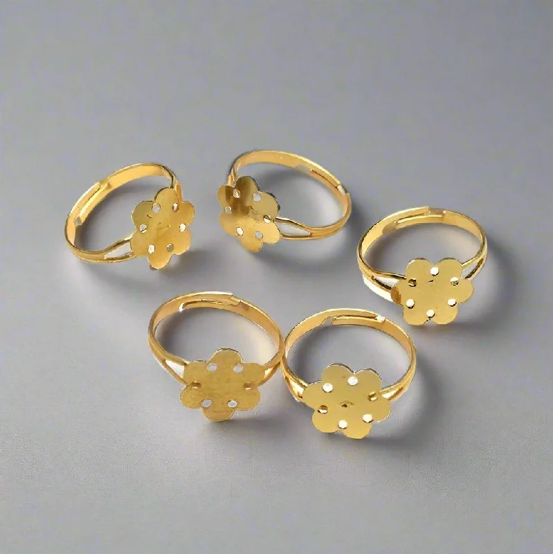 Thin wing rings-Finger Ring Base Golden Free Size