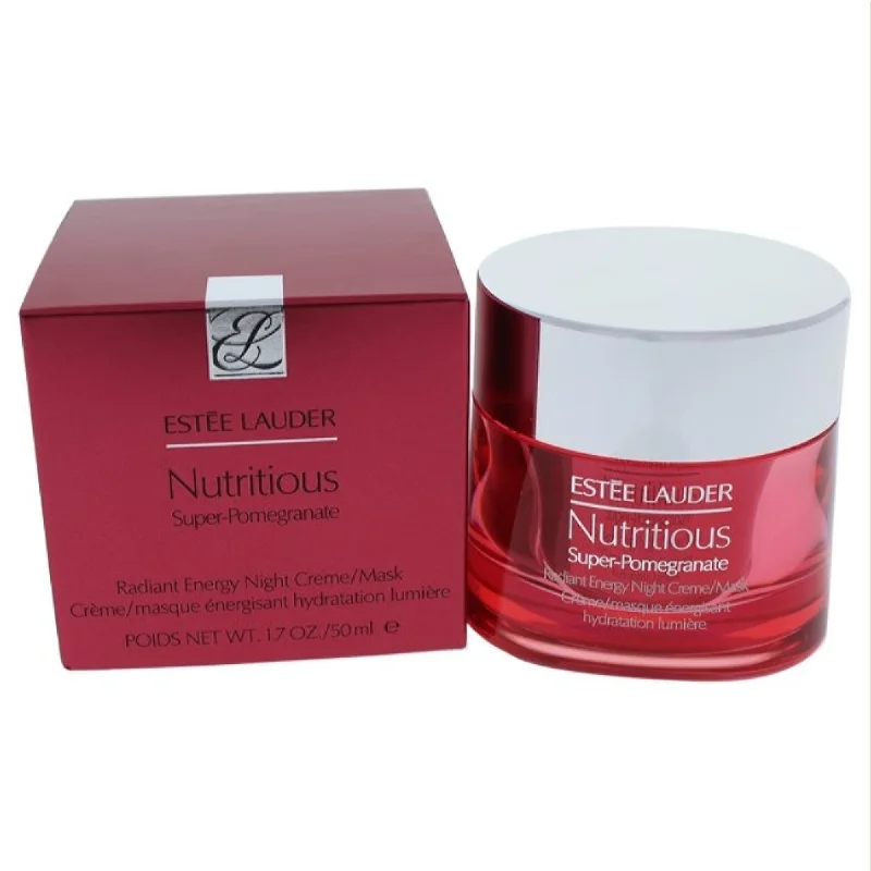 Petal face watches-Estee Lauder Nutritious Super-Pomegrante Radiant Energy Nigh Cream Mask 1.7 Oz  P30Y