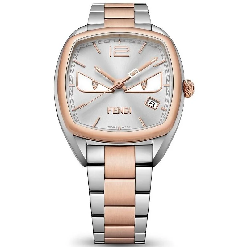 Chic strap watches-Fendi Women's F223236400D1 Momento Bugs Two-Tone Stainless Steel Watch