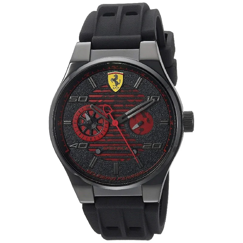 Sleek leather watches-Ferrari Men's 830431 Speciale Black Silicone Watch