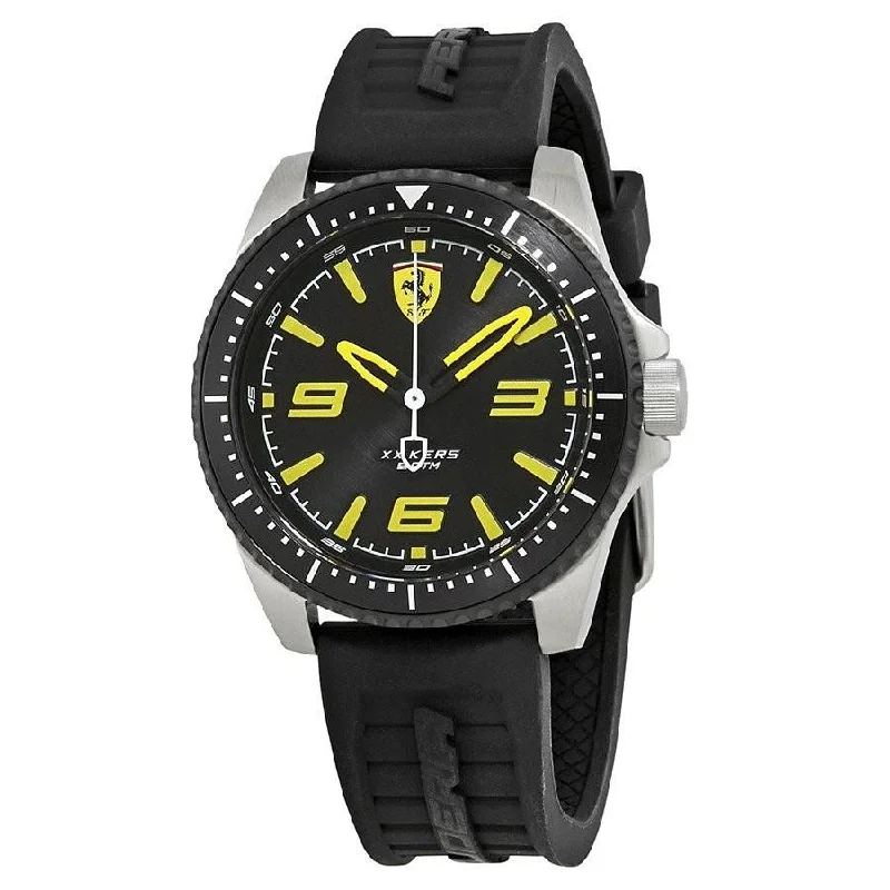 Pure analog watches-Ferrari Men's 830487 XX Kers Black Silicone Watch