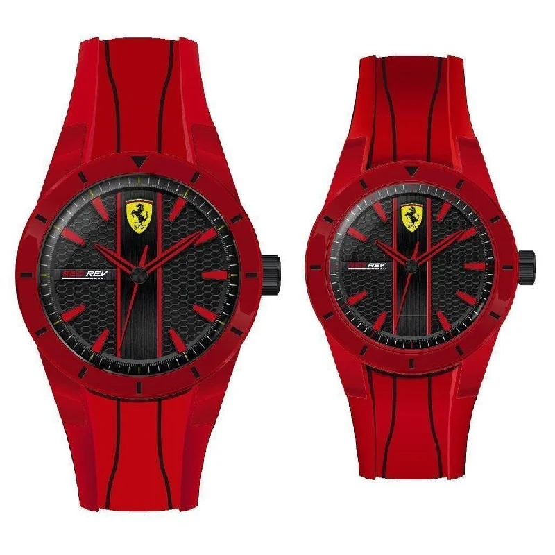 Retro slim watches-Ferrari Men's 870022 Classic Set Two-Tone Silicone Watch