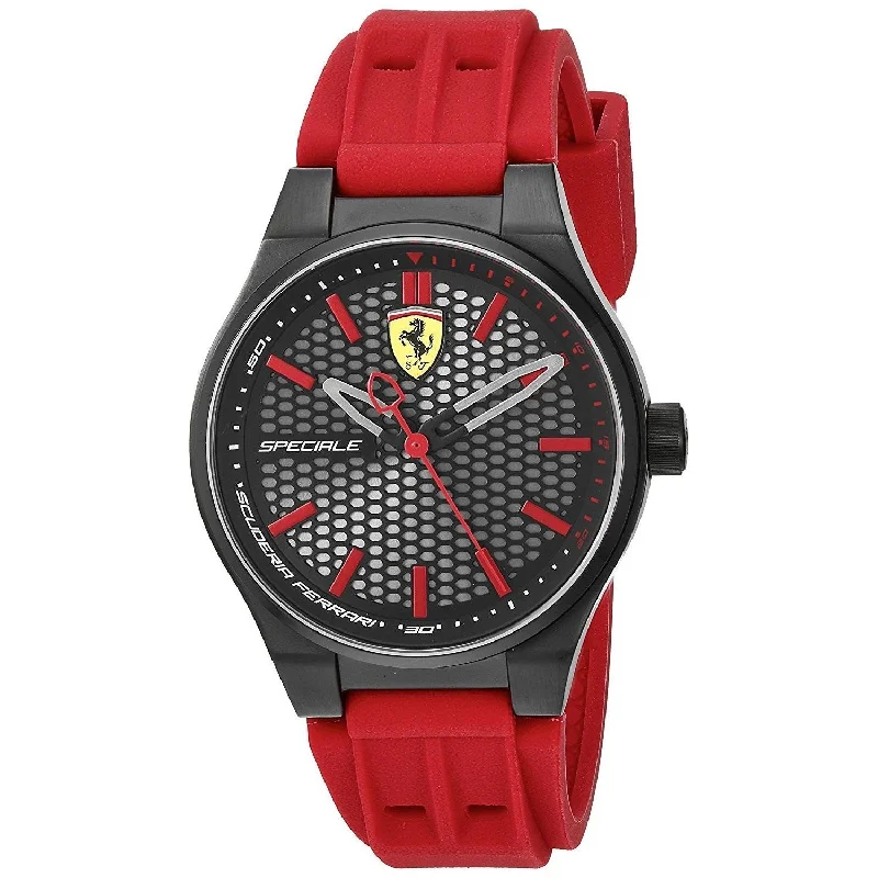 Rose bezel watches-Ferrari Women's 840010 Speciale Red Silicone Watch