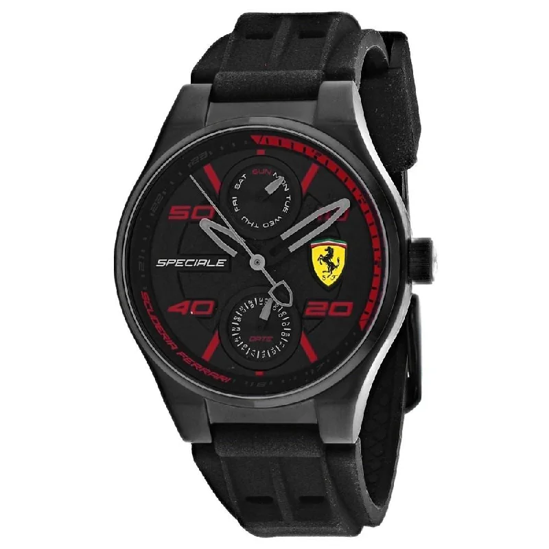 Bold sport watches-Ferrari Women's 840011 Speciale Black Silicone Watch