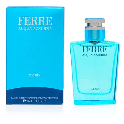 Two-tone band watches-Ferre Acqua Azzurra Gianfranco Ferre Edt Spray 1.7 Oz (50 Ml) For Men 3A002