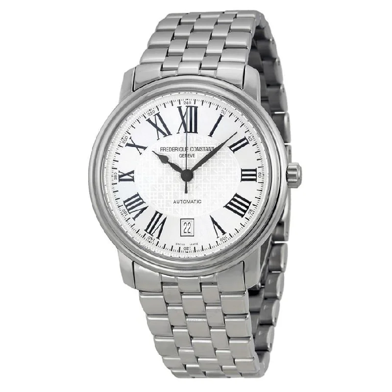 Worn round watches-Frederique Constant Men's FC-303M4P6B2 Geneve Classics Stainless Steel Watch