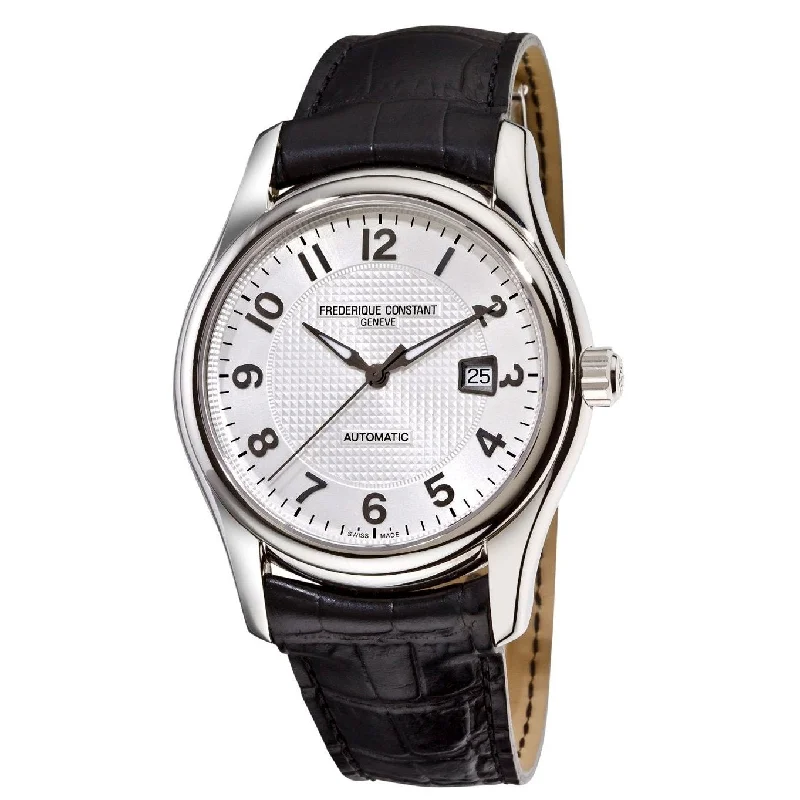 Sleek leather watches-Frederique Constant Men's FC-303RM6B6 Runabout Black Leather Watch