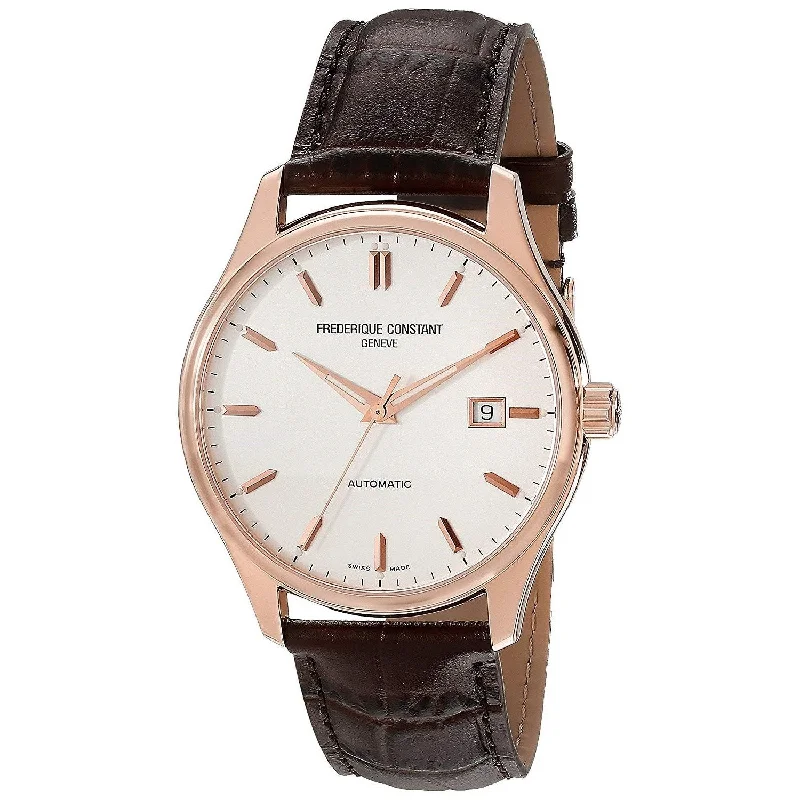 Regal strap watches-Frederique Constant Men's FC-303V5B4 Classic Brown Leather Watch