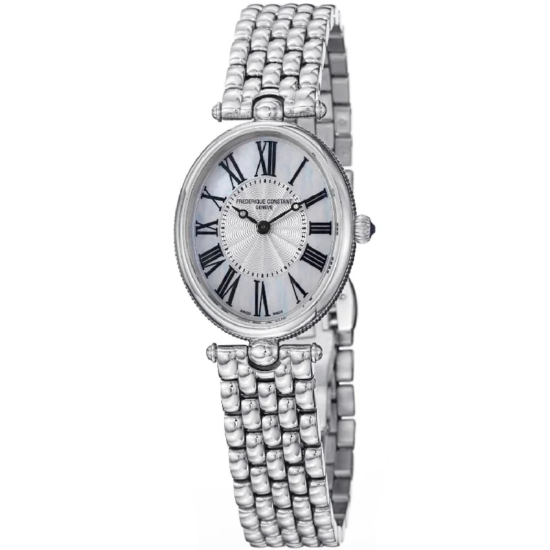 Chic strap watches-Frederique Constant Women's FC-200MPW2V6B Art Deco Stainless Steel Watch