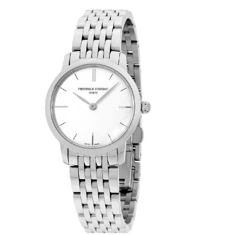 Oval strap watches-Frederique Constant Women's FC-200S1S36B3 Slimline Stainless Steel Watch