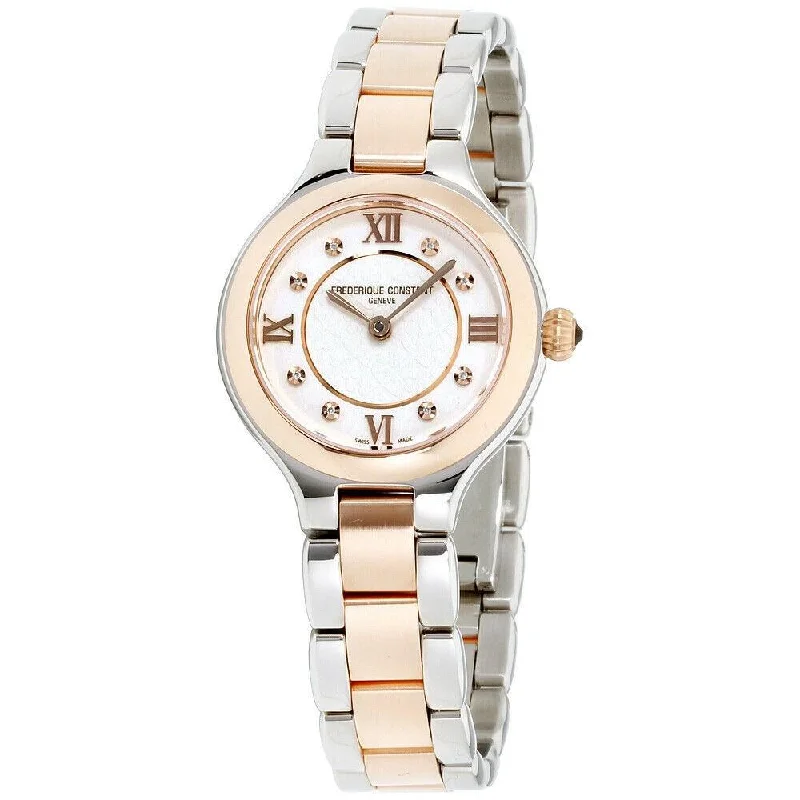 Soft rubber watches-Frederique Constant Women's FC-200WHD1ER32B Classics Two-Tone Stainless Steel Watch