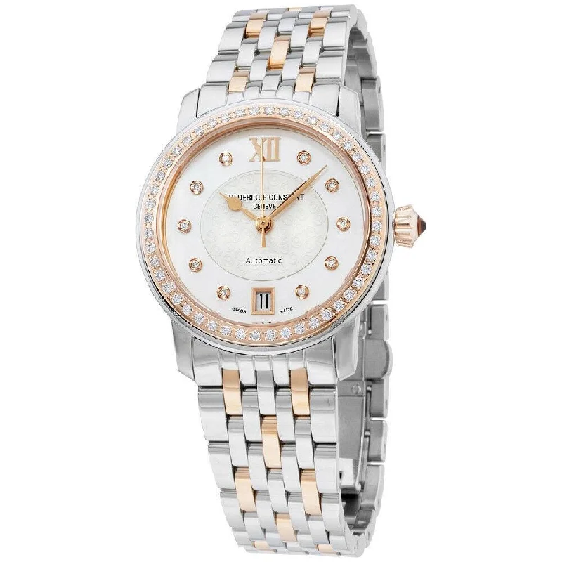 Fine square watches-Frederique Constant Women's FC-303WHF2PD2B3 World Heart Federation Two-Tone Stainless Steel Watch