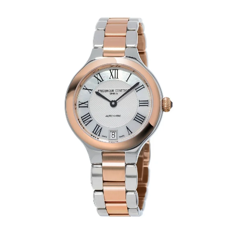 Regal strap watches-Frederique Constant Women's FC-306MC3ER2B Delight Two-Tone Stainless Steel Watch