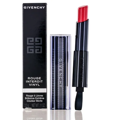 Crystal rim watches-Givenchy Rouge Interdit Vinyl Color Enhancing Lipstick (N10) Rouge Provocant P086010