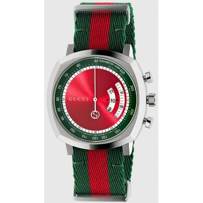 Light strap watches-Gucci Grip Men's YA157304 Multicolor Nylon Watch