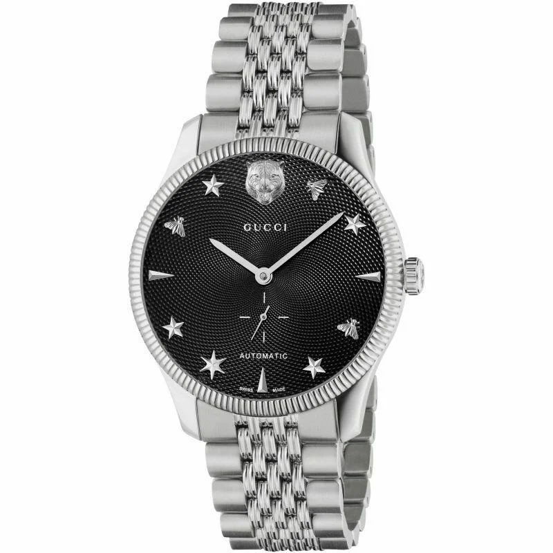 Light metal watches-Gucci Men's YA126353 G-Timeless Stainless Steel Watch